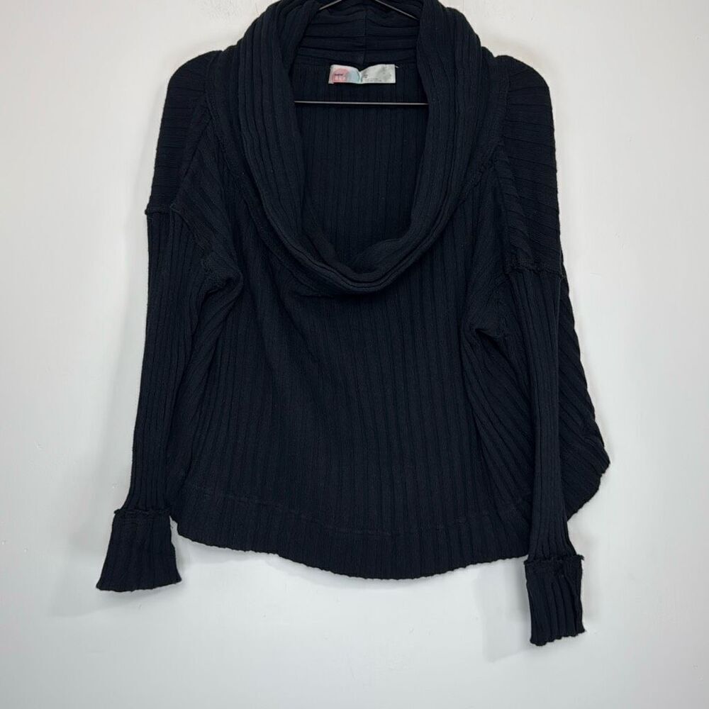 Free People Beach Black Cotton Stevie Pullover XS